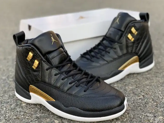 Bmlin 'Reptile' Black Gold-White Metallic Jordan AO6068-007 Retro Air 12 0610